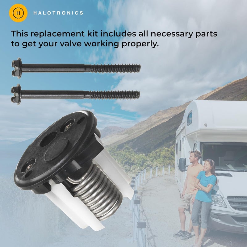 Halotronics 385310683 Compatible Replacement for Dometic Toilet Spring Cartridge Kit with Black End Cap, for EcoVac, 5000-series (Except 5006), Traveler 110 and 210 Series RV Toilets - Image 4